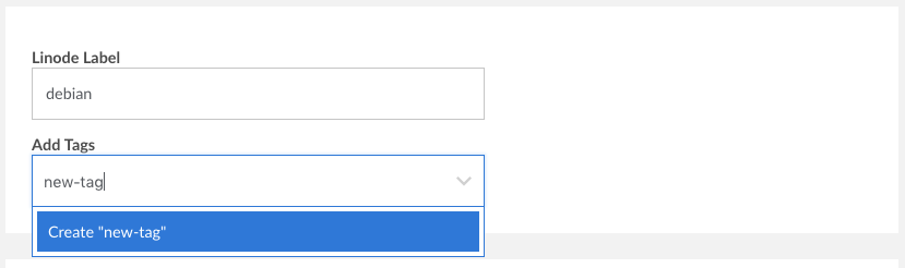 Add Tags field in the Linode creation form